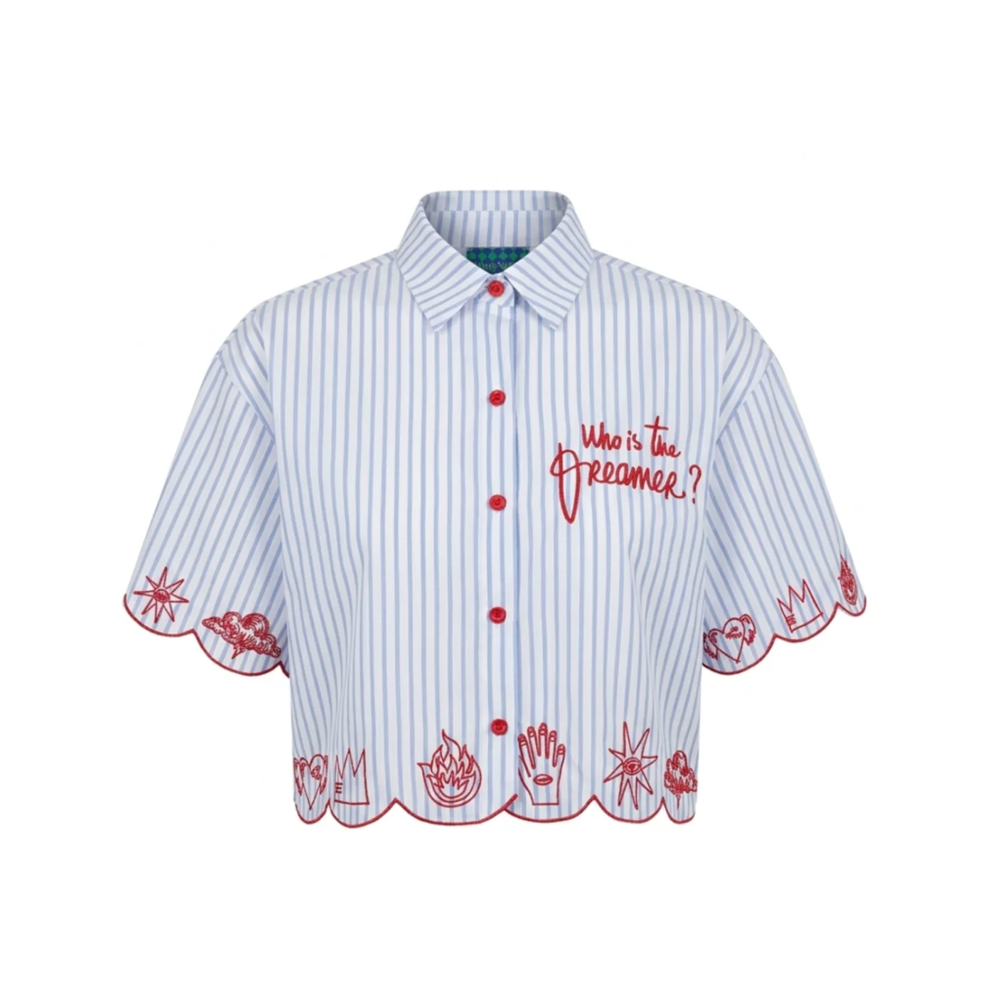 Sweet Nothing Crop Striped Shirt