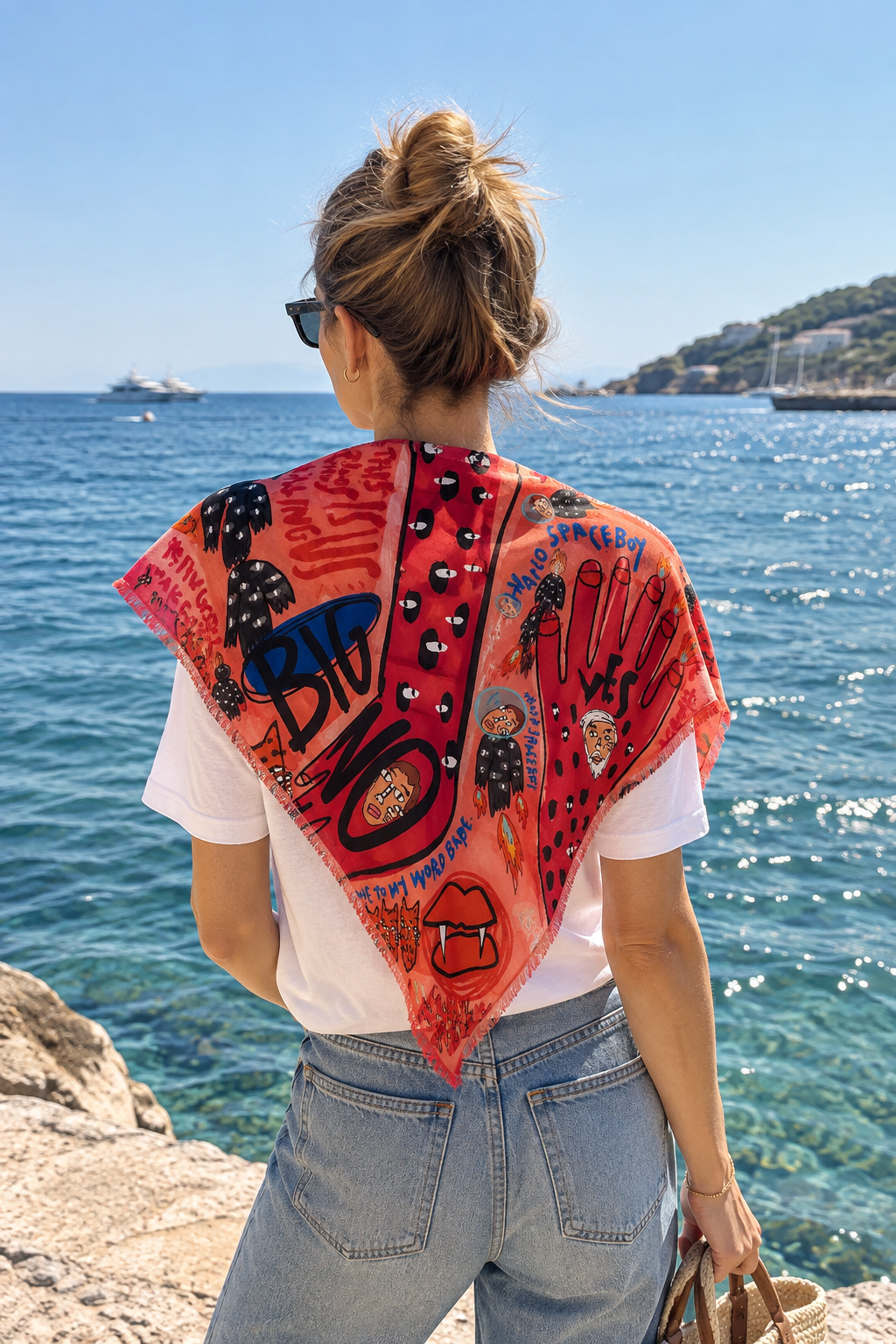 Space Boy Square Shawl